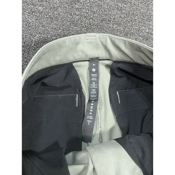 Lululemon Commission Slim Fit Pants Men's 30 (Fits 30x32) Light Green Tech Chino - Picture 4 of 7
